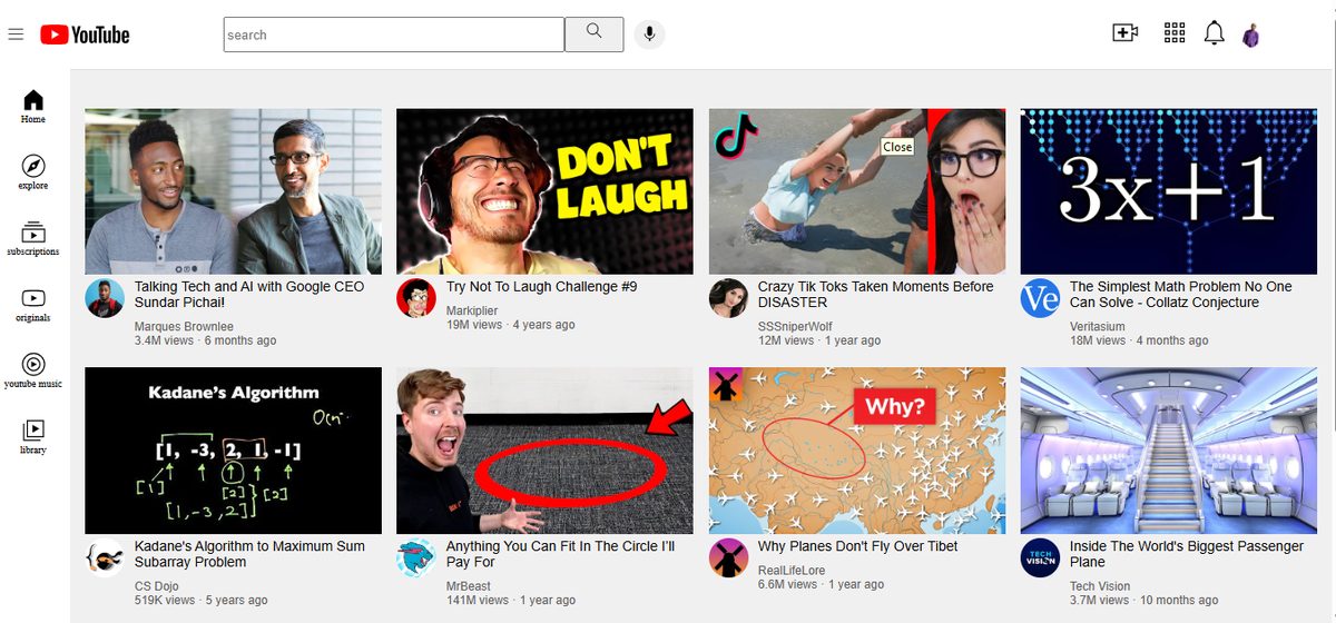 YouTube clone project